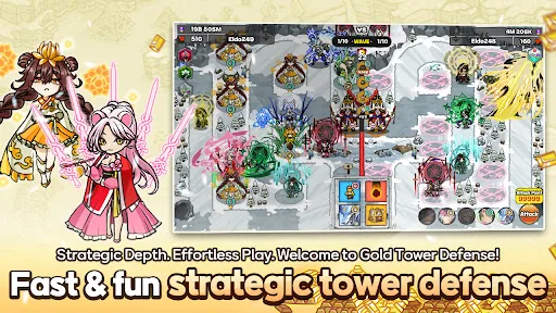 Gold tower defence M мод скриншот 1
