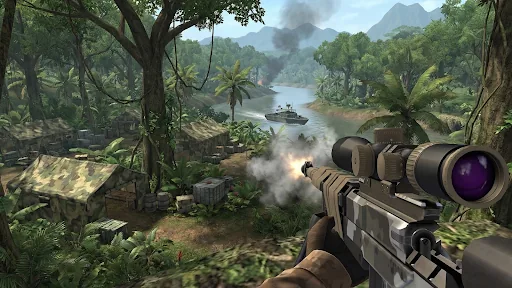 War Sniper: ФПС шутер мод скриншот 1